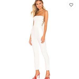 Revolve White Strappy Jumpsuit